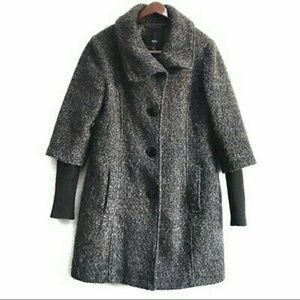 Mossimo Heathered Gray Wool Blend Coat